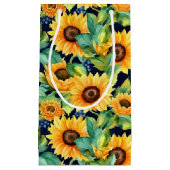 可愛いヒマワリ人気があるの模様 スモールペーパーバッグ (正面)