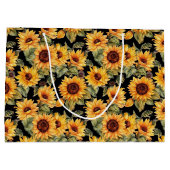 可愛いヒマワリ人気があるの模様 ラージペーパーバッグ (裏面)