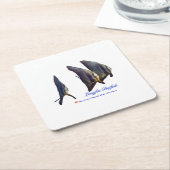 可愛いヒメバマズ スクエアペーパーコースター (アングル)