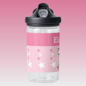 可愛いヒョウの名前を付け星キッズピンク ウォーターボトル