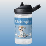 可愛いヒョウの名前を付け星キッズブルー ウォーターボトル<br><div class="desc">CamelBak Eddy®水子供へ瓶。名前を付けてパーソナライズ青と白の色の星を持つ可愛いヒョウを特徴とするウォーターボトル。</div>