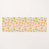 可愛いヒョウ柄チートスポット柄ピンク ヨガマット (正面(横))