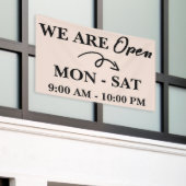 可愛いビジネスショップストアレストランオープン 横断幕 (ビルの外側)