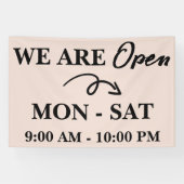 可愛いビジネスショップストアレストランオープン 横断幕 (横)