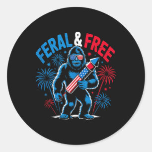 可愛いビッグフットFeralが7月の無料4th若い男性 ラウンドシール