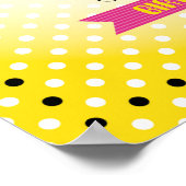 可愛いビーのテーマパーティーウェルカムポスター ポスター (角)