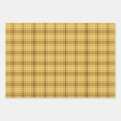 可愛いビーイエロー格子状ハニカムラッピング紙セット ラッピングペーパーシート (正面2)