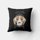 可愛いビーグルと冷たいドおもしろいッグ クッション (裏面)