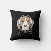可愛いビーグルと冷たいドおもしろいッグ クッション (正面)