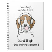 可愛いビーグルと冷たいドおもしろいッグ ノートブック (正面)