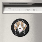 可愛いビーグルと冷たいドおもしろいッグ マグネット (インサイチュ (食洗機))