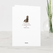 可愛いビーグルの子犬とムームのための詩 カード (裏面)