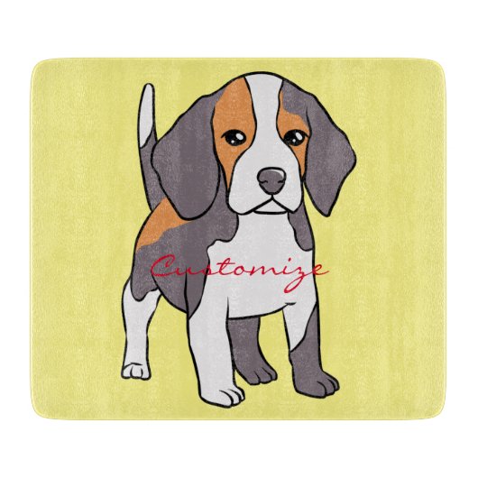 可愛いビーグル犬はサンダーを育てる_Cove カッティングボード (正面)