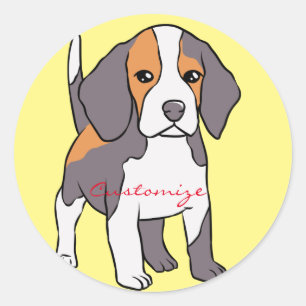可愛いビーグル犬はサンダーを育てる_Cove ラウンドシール