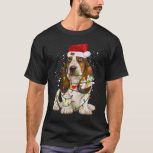 可愛いビーグル犬ライトサンタヘーター Tシャツ