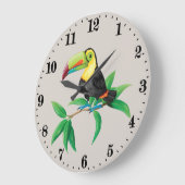 可愛いビーチトゥーカンデコル ラージ壁時計 (傾斜)