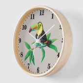 可愛いビーチトゥーカンデコル 壁時計 (傾斜)