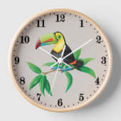 可愛いビーチトゥーカンデコル 壁時計 (正面)