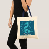 可愛いビーチ人魚の名前をトート トートバッグ (正面(商品))