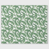 可愛いビーチ熱帯葉の模様パーティー ラッピングペーパー (フラット)