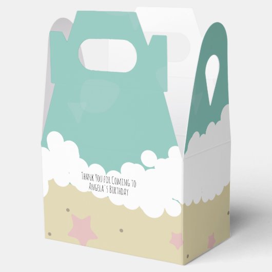 可愛いビーチ誕生日砂の波の好意ボックス フェイバーボックス (オープン)