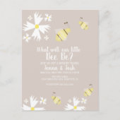 可愛いビーデイジーフローラ性別リビールポストカード ポストカード (正面)