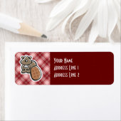 可愛いビーバー ラベル (インサイチュ)