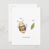 可愛いビー信じアリーフ引用文カード ポストカード (正面/裏面)