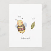 可愛いビー信じアリーフ引用文カード ポストカード (正面)