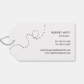 可愛いビー素朴飛んでいるなクラフト蜂蜜 ギフトタグ (裏面横)