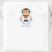 可愛いビー運のバケツ・オブ・ハニー ラウンドシール (バッグ)