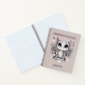 可愛いピお洒落ンク「魔法を作る」リトルドラゴン ノートブック (内部)