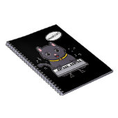 可愛いピアノキャットミュージックキットン ノートブック (右側)