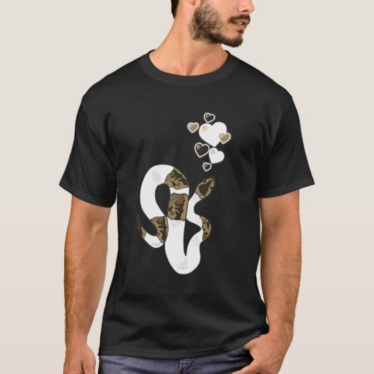 可愛いピアンボールPythonとハート – ピアンボールPyth Tシャツ (正面)