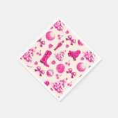 可愛いピガーリーッ名門私立校風のクのクリスマスパターン スタンダードカクテルナプキン (角)