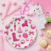 可愛いピガーリーッ名門私立校風のクのクリスマスパターン ペーパープレート (パーティー)