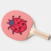 可愛いピクセルのラディバグ虫装飾用クッション 卓球ラケット (横)
