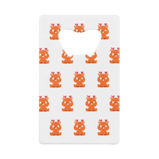 可愛いピクセ遊ル鹿ベビーのカード クレジットカード栓抜き (正面)