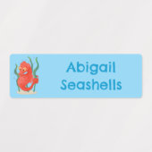 可愛いピグミーシーホースパーソナライズされた漫画 ラベル (デザイン2)