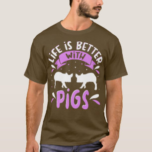 可愛いピグ好きのアパレルガールズのためのピグ衣装 Tシャツ