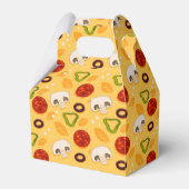可愛いピザパーティータイル模様お願いボックス フェイバーボックス (正面サイド)