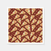 可愛いピザ好きのパーティーが並んだ スタンダードカクテルナプキン (正面)