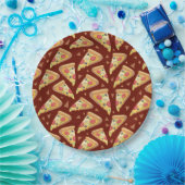 可愛いピザ好きのパーティーが並んだ ペーパープレート (パーティー)