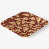 可愛いピザ好きのパーティーが並んだ ペーパープレート (傾斜あり)