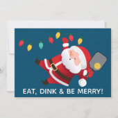 可愛いピックボールSanta Blueクリスマスフォト シーズンカード (正面)