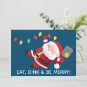 可愛いピックボールSanta Blueクリスマスフォト シーズンカード (スタンド正面)