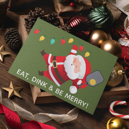 可愛いピックボールSanta Greenクリスマスフォト シーズンカード