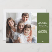 可愛いピックボールSanta Greenクリスマスフォト シーズンカード (裏面)