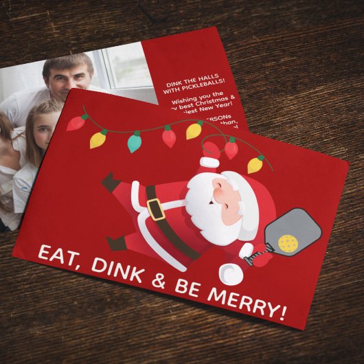 可愛いピックボールSanta Redクリスマスフォト シーズンカード