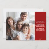 可愛いピックボールSanta Redクリスマスフォト シーズンカード (裏面)